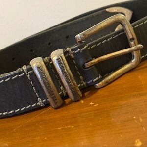 Harley-Davidson Vintage Black Belt with Silver Buckle Men’s Size 36
